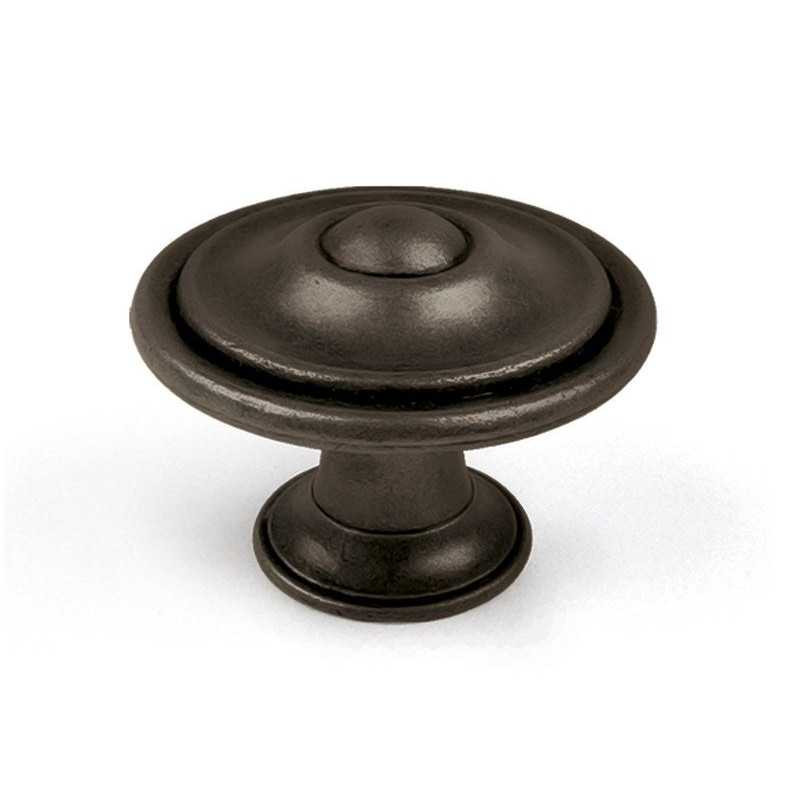  Bouton de meuble rond noir zamak h 26 x l 35 x p 35 mm REI - Sanifer Tamatave