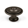 Bouton de meuble rond noir zamak h 26 x l 35 x p 35 mm REI - Sanifer Tamatave