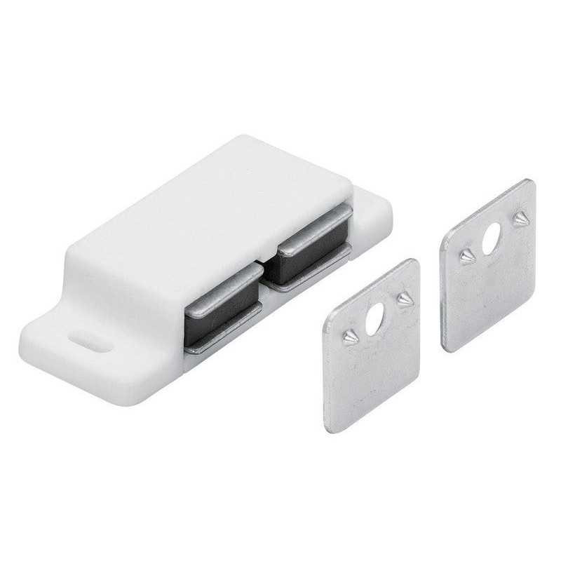  Lot de 2 loqueteaux magnétiques plastique l.20.8 x l.58. Hettich HETTICH - Sanifer Tamatave