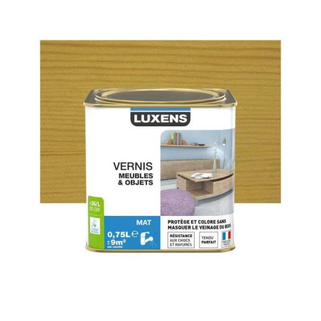  Vernis meuble et objets chêne clair mat 0 75l LUXENS - Sanifer Tamatave