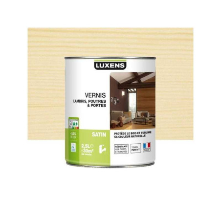  Vernis poutre et lambris satin luxens incolore satiné 2 5l LUXENS - Sanifer Tamatave