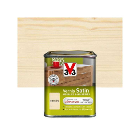  Vernis meuble et objets v33 incolore satiné 0 25l V33 - Sanifer Tamatave