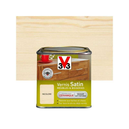  Vernis meuble et objets v33 incolore satiné 0 75l V33 - Sanifer Tamatave