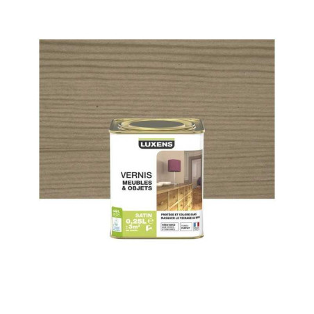  Vernis meuble et objets gris zinc satiné 0 25l LUXENS - Sanifer Tamatave