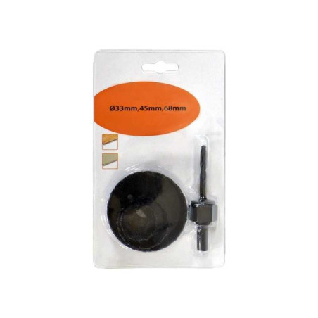  Lot de 3 scies cloches bois diamètre 33 45 et 68 mm  - Sanifer Tamatave