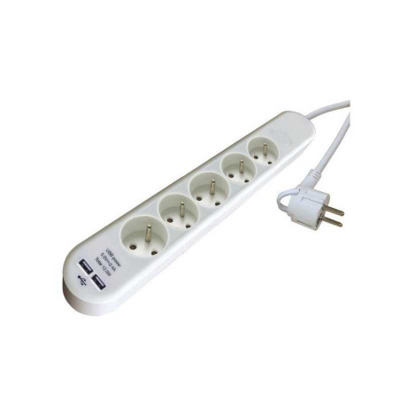  Multiprise usb filaire 5 prises blanc 1 5m lexman  - Sanifer Tamatave