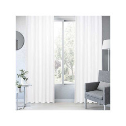  Rideau tamisant en coton biologique leya blanc l 140 x h 280 cm  - Sanifer Tamatave