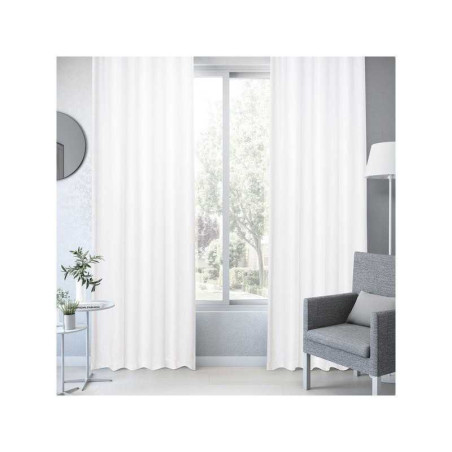  Rideau tamisant en coton biologique leya blanc l 140 x h 280 cm  - Sanifer Tamatave