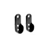  Lot de 2 support de barre de penderie d30 x 15 mm ovale noir 19 5 m  - Sanifer Tamatave