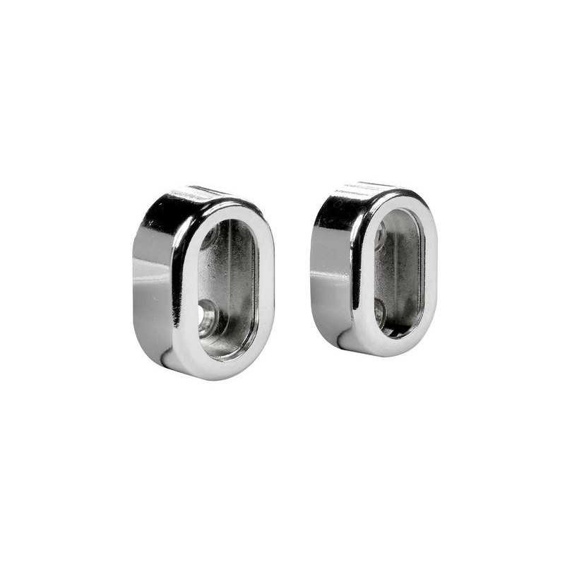  Lot de 2 support de barre de penderie d30 x 15 mm ovale chrome 28 95 m  - Sanifer Tamatave
