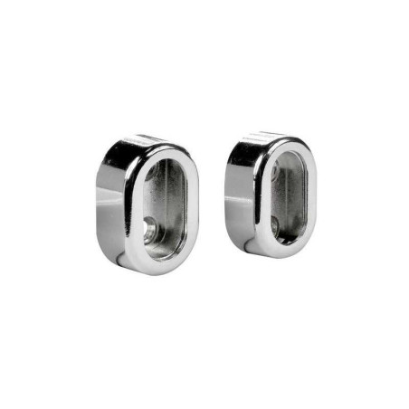  Lot de 2 support de barre de penderie d30 x 15 mm ovale chrome 28 95 m  - Sanifer Tamatave