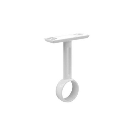  Lot de 1 support de barre de penderie d18 mm rond blanc 45 m  - Sanifer Tamatave