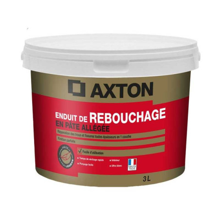  Enduit de rebouchage 3 l en pâte pour plaque de plâtre AXTON - Sanifer Tamatave
