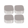  Jeu de 4 fixations miroirs coins ronds chromés  - Sanifer Tamatave