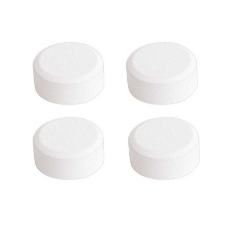  Jeu de 4 fixations miroirs rondes blanches  - Sanifer Tamatave