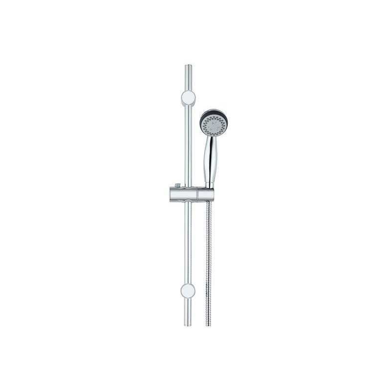Pommeau de douche 3 jets flexible et barre chromé Sensea  - Sanifer Tamatave