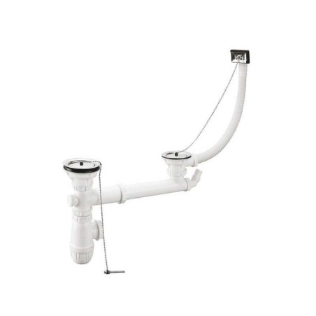  Vidage d'évier avec siphon évier 2 cuves diamètre  60 mm  - Sanifer Tamatave