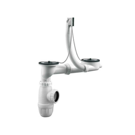  Vidage d'évier avec siphon évier 2 cuves diamètre  70 mm  - Sanifer Tamatave