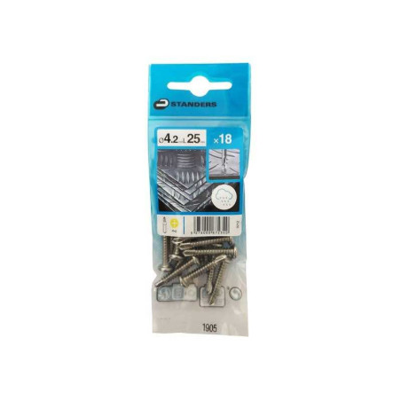  Lot de 18 vis autoperceuse inox tête ronde phillips x l 25 mm STANDERS - Sanifer Tamatave