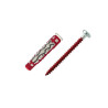  Lot de 12 chevilles et vis couleur red head diamètre 6 mm x l 37 mm  - Sanifer Tamatave