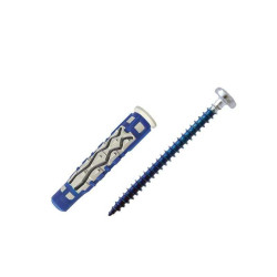  Lot de 10 chevilles et vis couleur red head diamètre 8 mm x l 50 mm  - Sanifer Tamatave