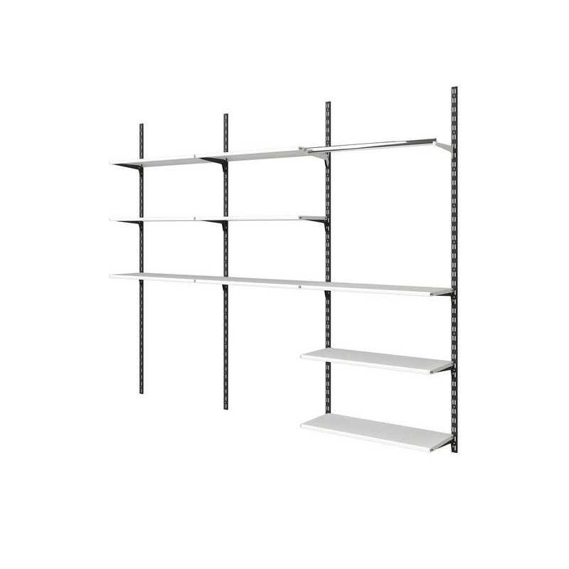  Crémaillère double acier h 200 cm entraxe 50 mm  - Sanifer Tamatave