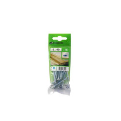 Lot de 15 vis acier t?te frais?e diamètre 5 mm x l.40 mm Standers  - Sanifer Tamatave
