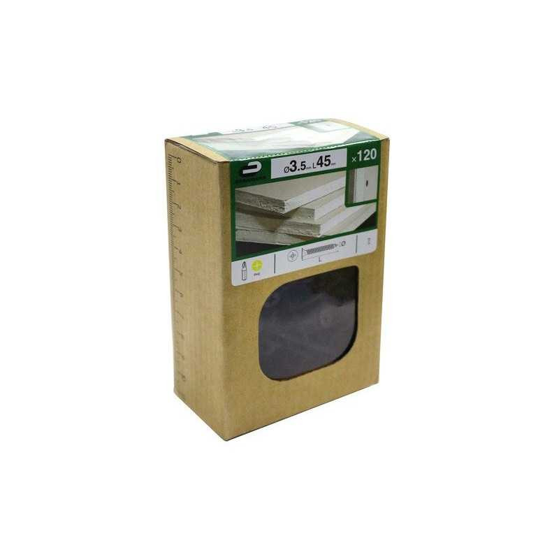  Lot de 120 vis acier trompette phillips x l 45 mm STANDERS - Sanifer Tamatave