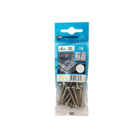  Lot de 18 vis autoperceuse inox tête ronde phillips x l 32 mm STANDERS - Sanifer Tamatave