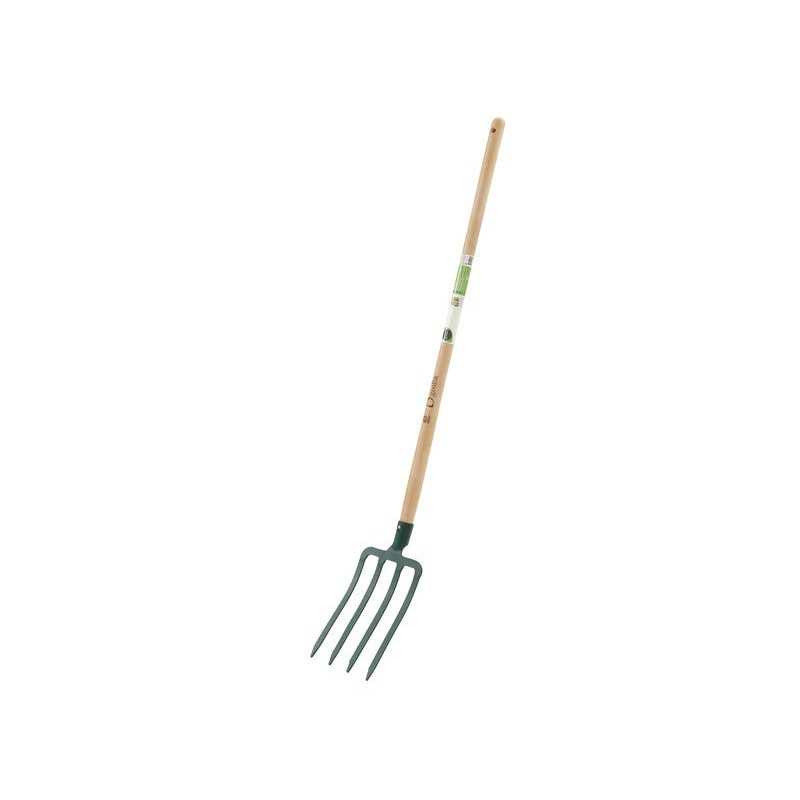Fourche à bêcher acier forgé manche en bois 4 dents l 110 cm Geolia  - Sanifer Tamatave