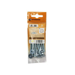  Lot de 8 boulons tête autofraisée plate acier zingué l 50  - Sanifer Tamatave