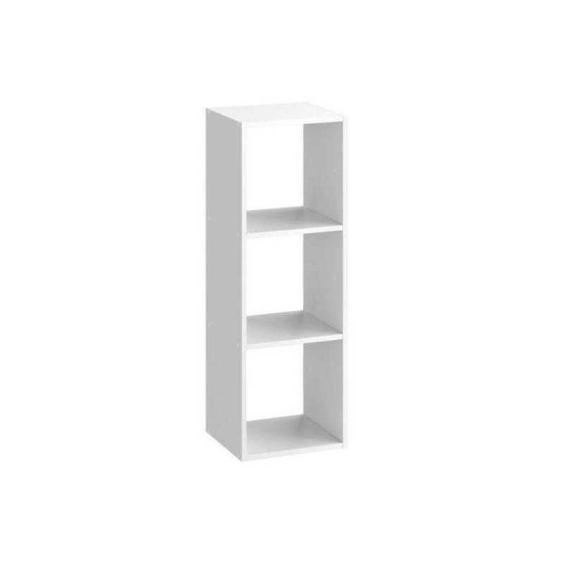 Etagère cube décoratif 3 cases blanc h 104 9 x l 36 x p 31 cm  - Sanifer Tamatave