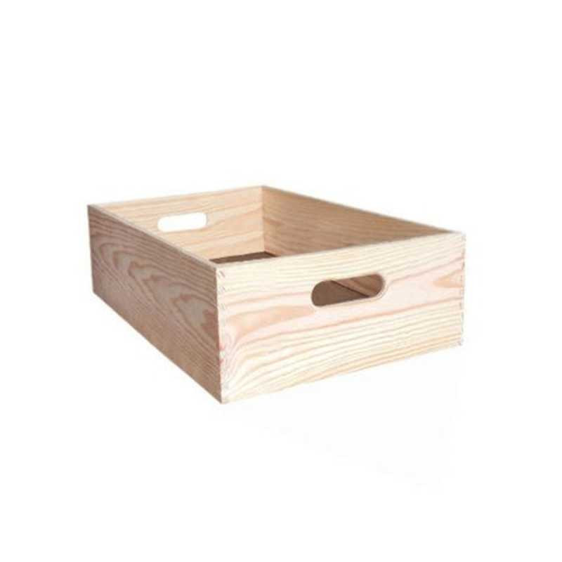  Caisse en bois beige 60x40x15 cm NRs  - Sanifer Tamatave