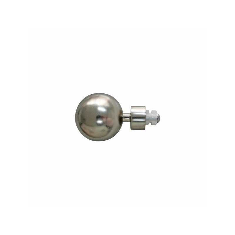  Lot de 2 embouts  grise - argent clair pour tringle à rideau diamètre 20 mm INSPIRE - Sanifer Tamatave