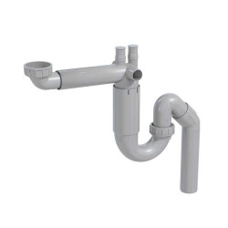  Solution gain de place evier 1 cuve diamètre  90 mm  - Sanifer Tamatave