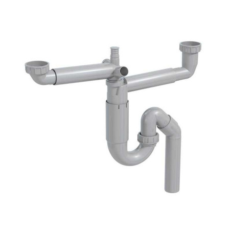  Siphon gain de place ?vier 2 cuves diamètre  40mm  - Sanifer Tamatave