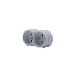  Biplite murale 2 prises 16a blanc  - Sanifer Tamatave