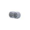  Biplite murale 2 prises 16a blanc  - Sanifer Tamatave