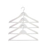  Lot de 4 lot de 4 cintres spaceo bois et acier blanc h 23 x l 44 5 x p 4 8 cm SPACEO - Sanifer Tamatave