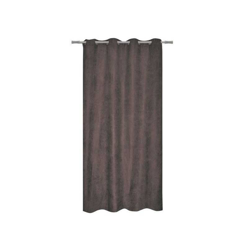  Rideau tamisant newmanchester suédine taupe l 140 x h 280 cm INSPIRE - Sanifer Tamatave