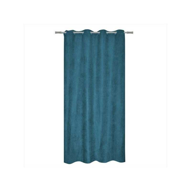  Rideau tamisant newmanchester suédine bleu l 140 x h 280 cm INSPIRE - Sanifer Tamatave