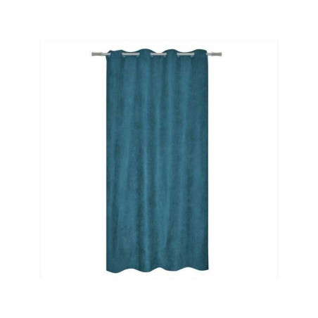  Rideau tamisant newmanchester suédine bleu l 140 x h 280 cm INSPIRE - Sanifer Tamatave