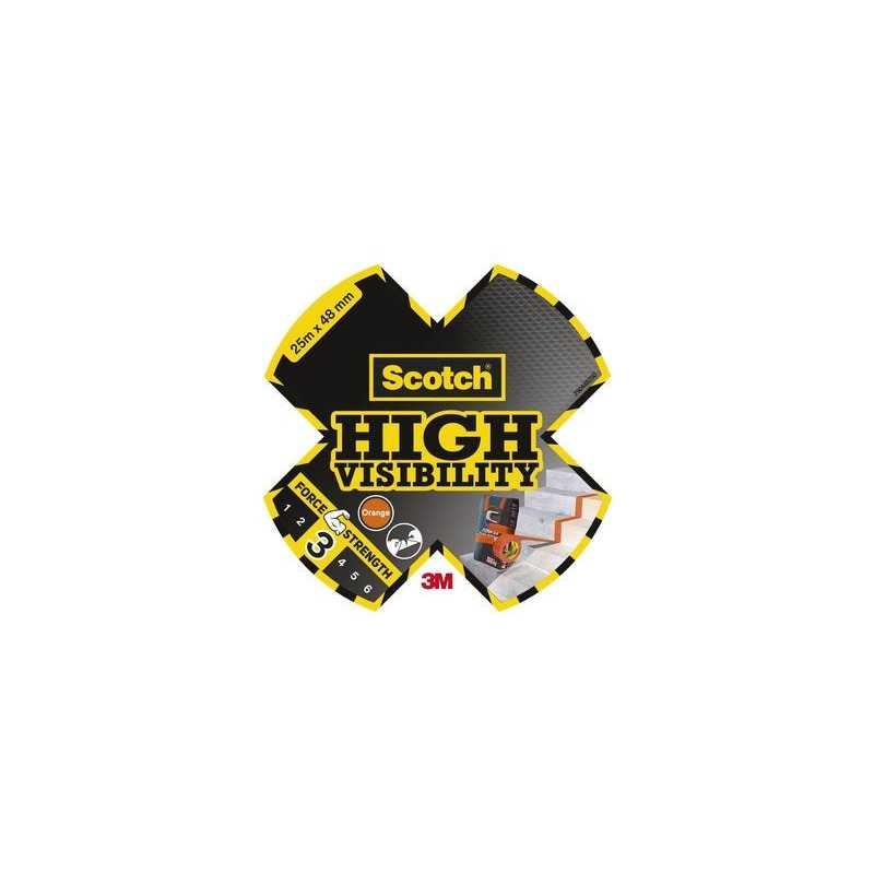 Adhésif de réparation scotch high visibility une face l 25 m x l 48 mm orange SCOTCH - Sanifer Tamatave