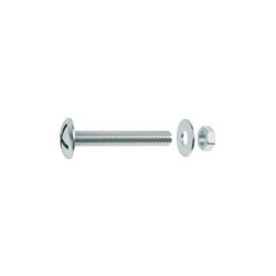 Lot de 15 boulons tête ronde acier zingué l.30 x diamètre 4 mm  Standers  - Sanifer Tamatave