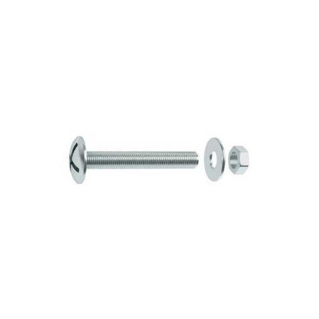  Lot de 15 boulons tête ronde acier zingué l.30 x diamètre 4 mm  Standers  - Sanifer Tamatave