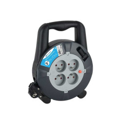  Enrouleur de câble électrique ménager avec terre l  5 m ho5vvf 3g1 5 noir  - Sanifer Tamatave