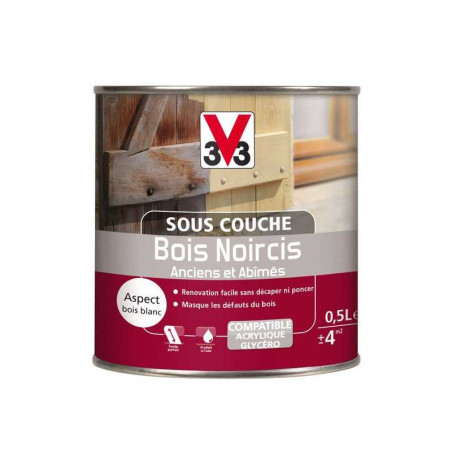  Sous-couche lasure bois intérieur et extérieur bois noircis v33 0 5 l incolore  - Sanifer Tamatave