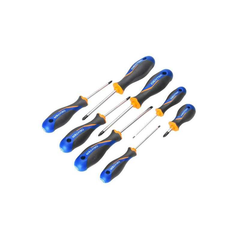  Jeu de 8 tournevis multiusage mixte DEXTER - Sanifer Tamatave