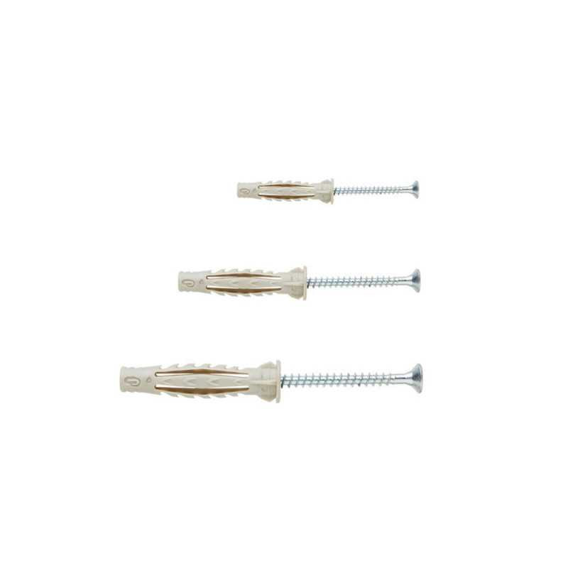  Assortiment de 230 chevilles et vis àexpansion diamètre 6 8 et 10 mm Standers  - Sanifer Tamatave