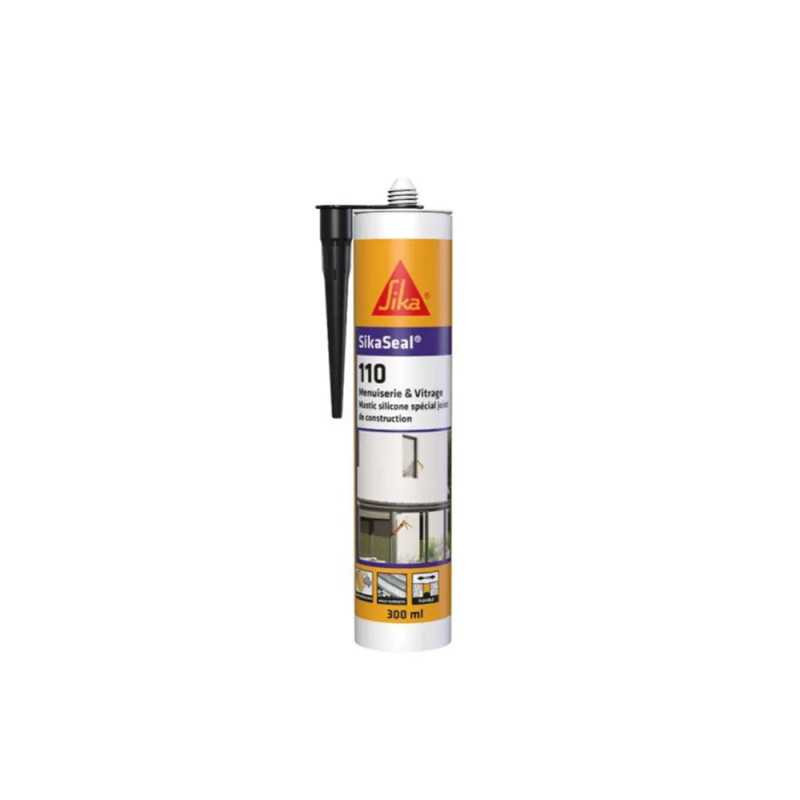  Sikaseal-110 menuiserie et vitrage noir pvc 300 ml Sika france SIKA - Sanifer Tamatave